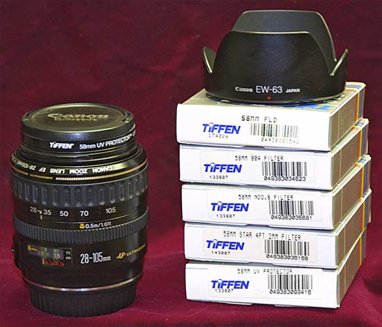 Canon 58-105mm Lens and Tiffen Filters